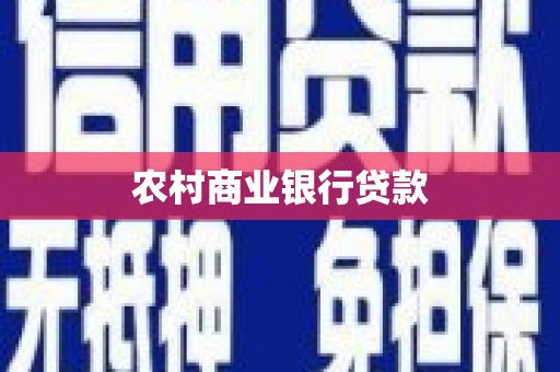 泽库农村商业银行贷款
