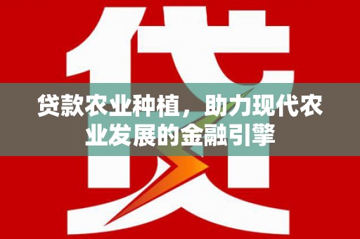 泽库贷款农业种植，助力现代农业发展的金融引擎