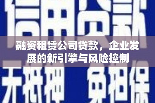 泽库融资租赁公司贷款，企业发展的新引擎与风险控制