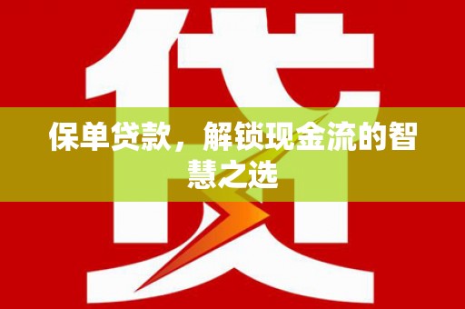泽库保单贷款，解锁现金流的智慧之选