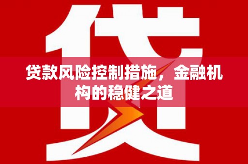 泽库贷款风险控制措施，金融机构的稳健之道