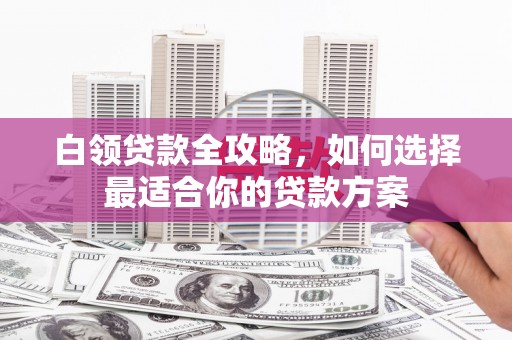泽库白领贷款全攻略，如何选择最适合你的贷款方案